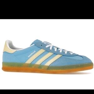 ADIDAS GAZELLE INDOOR SEMI BLUE BURST ALMOST YELLOW (WOMEN'S) 6.5
